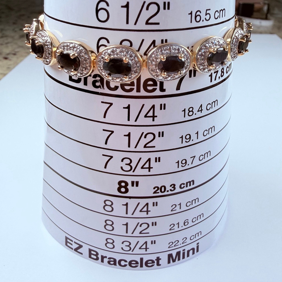 Ross Simons 9.6 CT Blue Sapphire & Diamond Sterling Silver 925 Tennis Bracelet - Picture 10 of 12